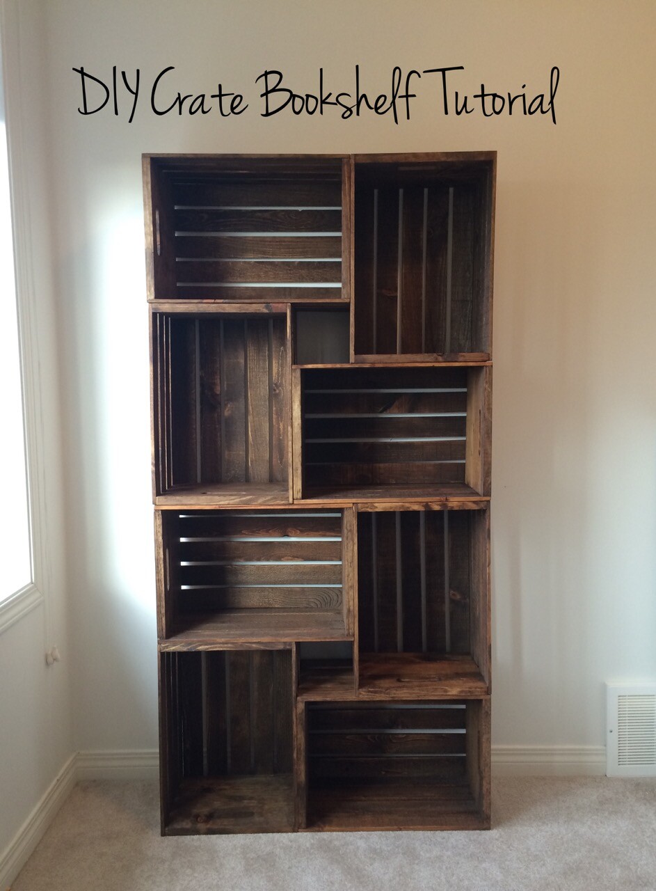 created from recycled crates this bookshelf is practical and easy to 