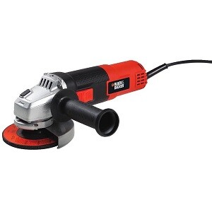 Red and black angle grinder from Black & Decker, model BDEG 400