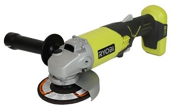 Ryobi cordless angle grinder, green one plus model P421