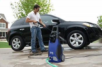 pressure washer cleaning car