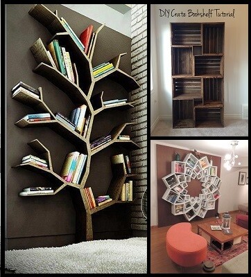 10 Creative DIY bookshelf ideas