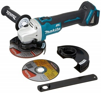 Makita cordless angle grinder and accessories