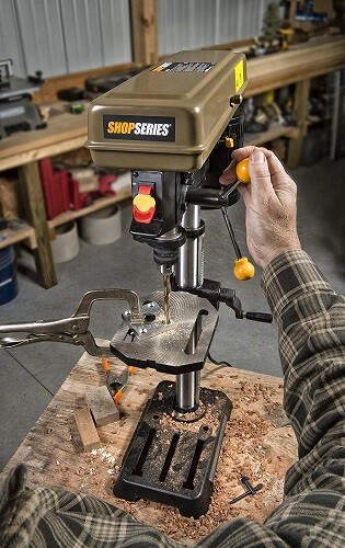 Drilling with Rockwell drill press