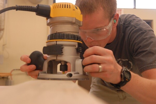 finishing wood with a router